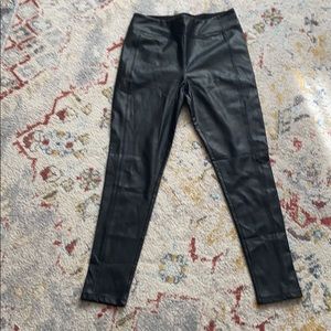 High Rise Pointe Faux Leather Legging-Large, new!
